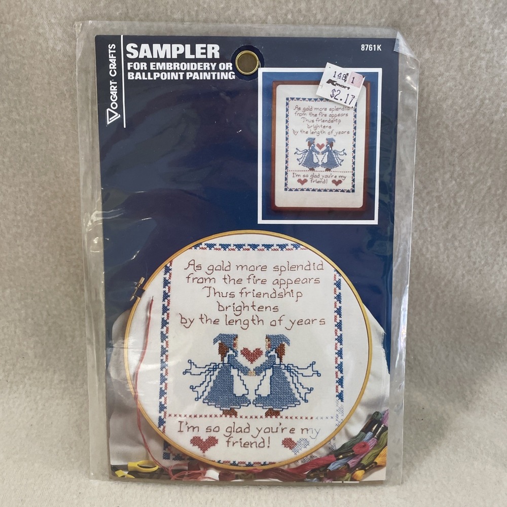 NEW Vogart Crafts Sampler 8761K Friendship Embroidery or Ballpoint Painting